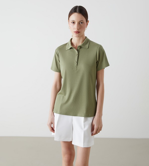 Solid Short Sleeves Polo T-Shirt