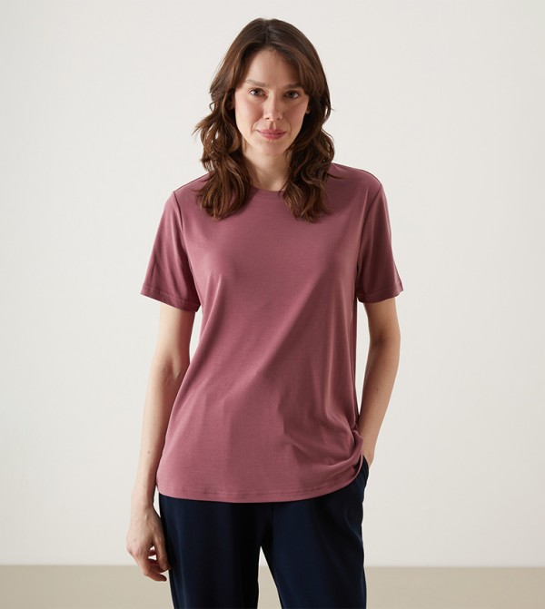 Solid Crew Neck T-Shirt