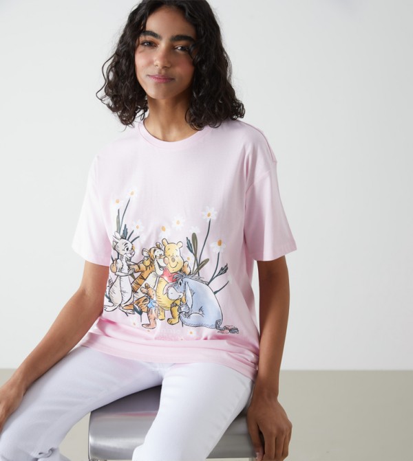 Winnie the Pooh Printed Short Sleeves T-Shirt