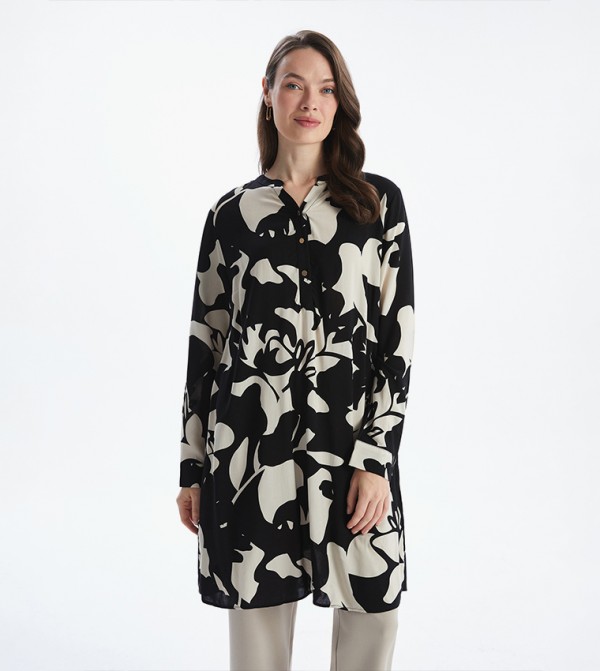 Patterned Long Sleeves Tunic