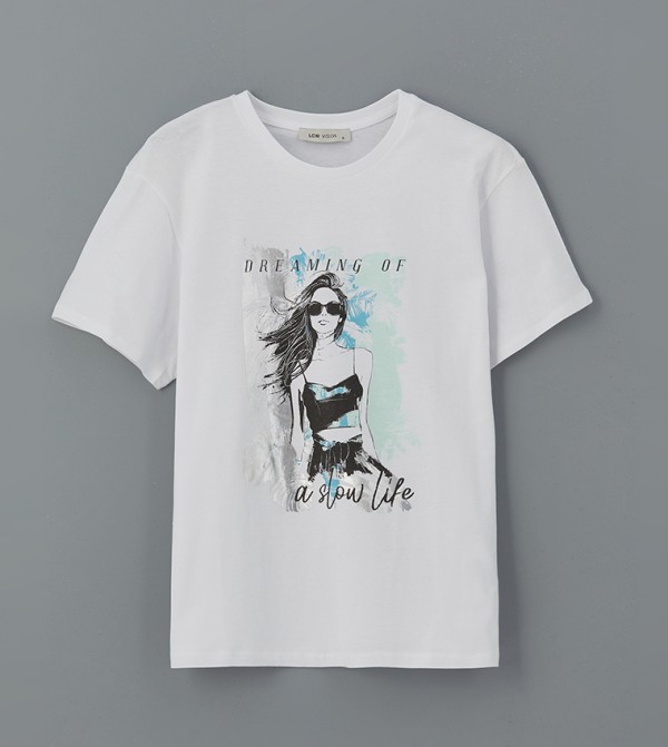 Printed Crew Neck T-Shirt
