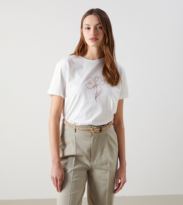 Printed Short Sleeves Casual T-Shirt