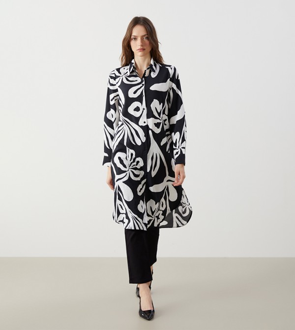 Patterned Long Sleeves Tunic