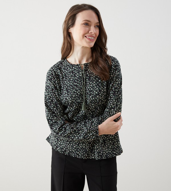 Printed Long Sleeves Top