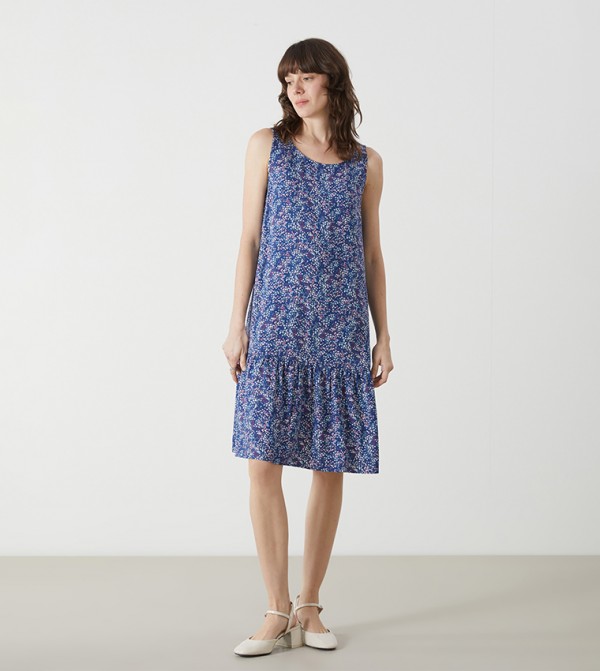 Floral Printed Sleeveless Dress