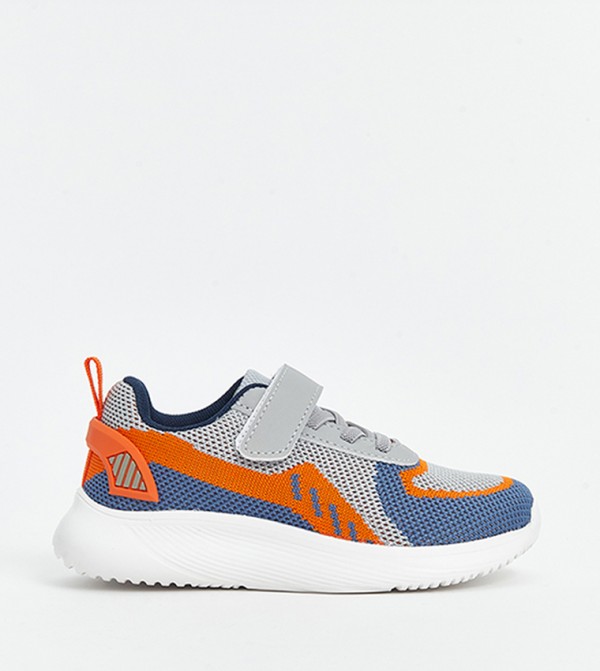 Color Block Velcro Closure Sneakers