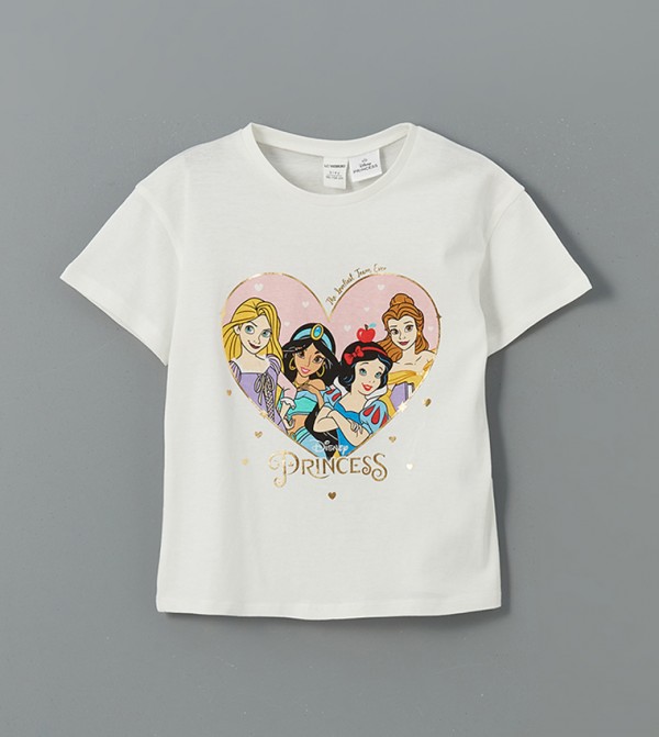 Snow White Printed Short Sleeves T-Shirt