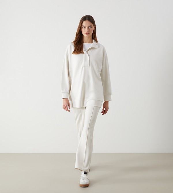 Seam Detail Wide Leg Pants
