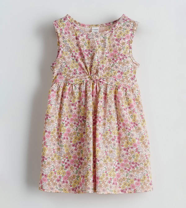 Floral Printed Sleeveless Dress