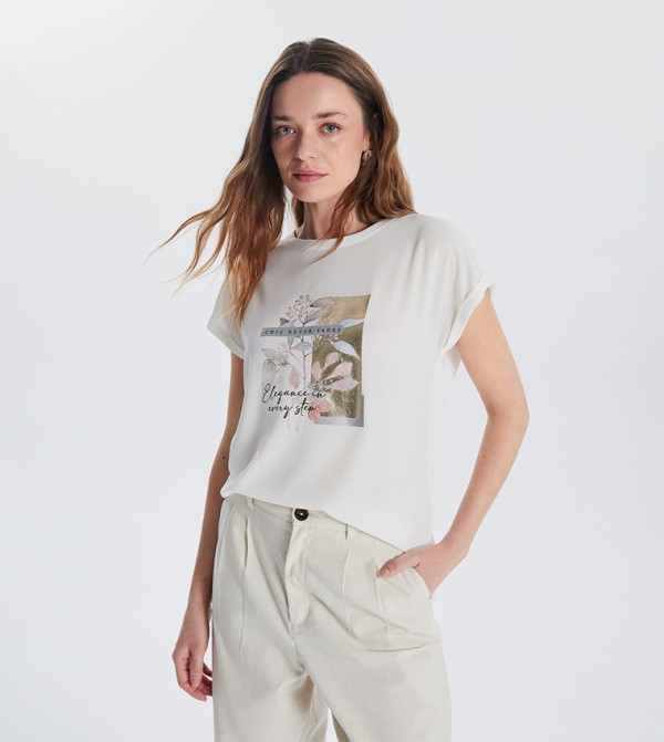 Printed Crew Neck T-Shirt