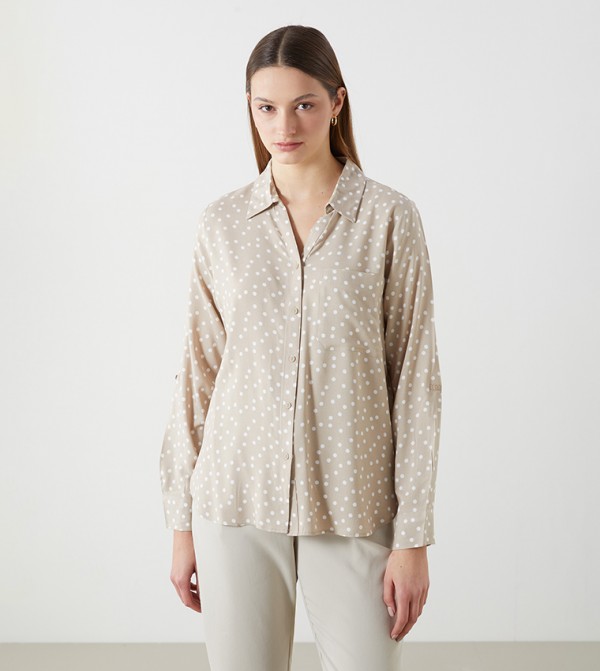 Polka Dots Long Sleeves Shirt