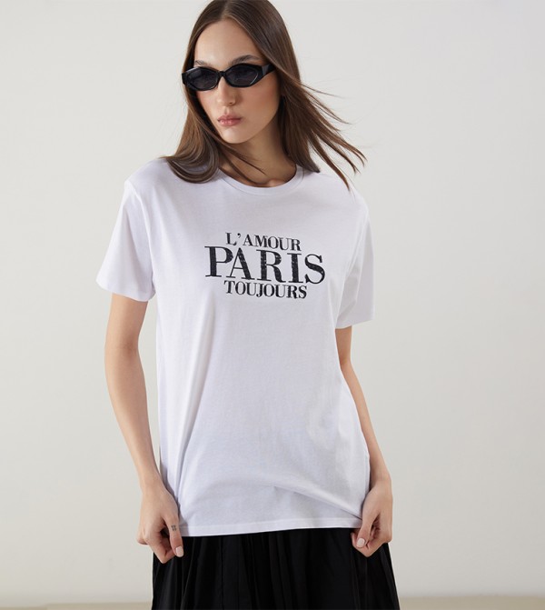 Printed Crew Neck T-Shirt