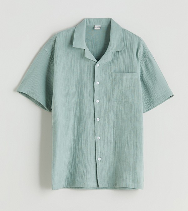 Textured Short Sleeves Shirt