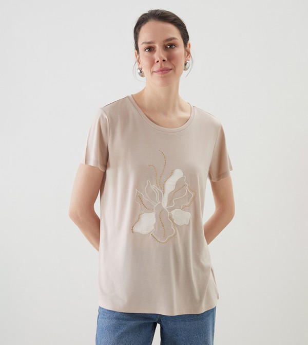 Embroidered Short Sleeves T-Shirt