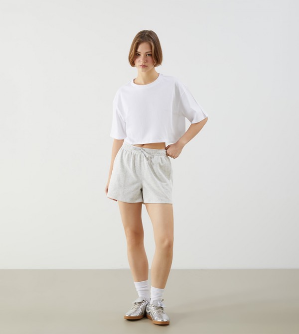 Drawstring Waist Casual Shorts