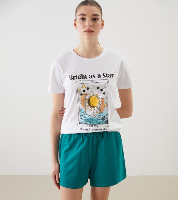 Printed Short Sleeves Casual T-Shirt