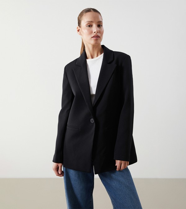 Solid Long Sleeves Blazer