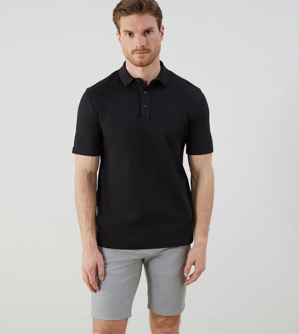 Solid Modal Blend Polo T-Shirt