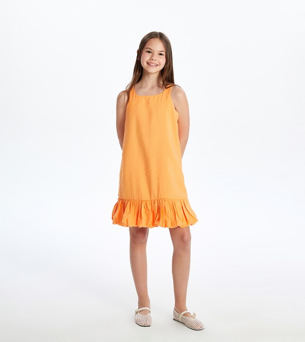 Solid Sleeveless Tiered Dress