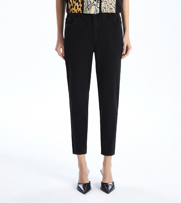 Faded High Waist Mom Fit Jeans