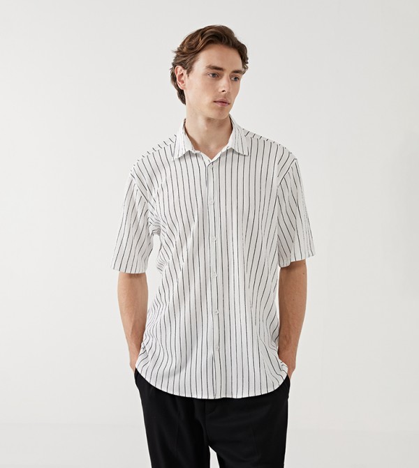Striped Short Sleeves Casual Shirt