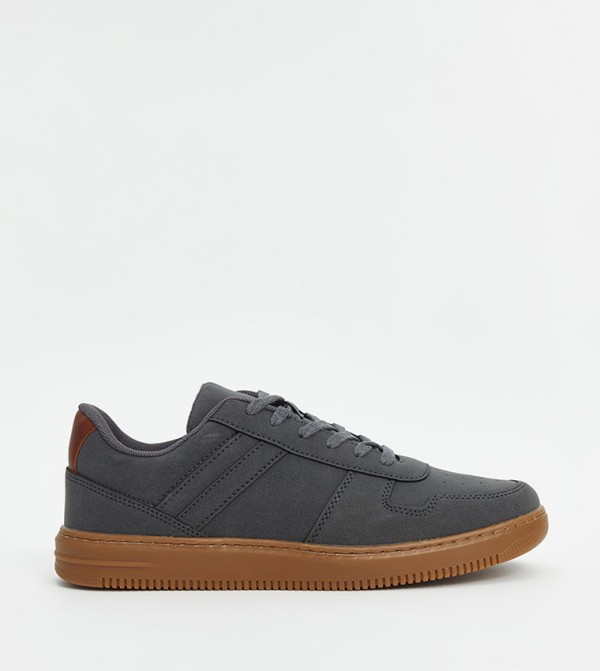 Round Toe Lace-Up Sneakers