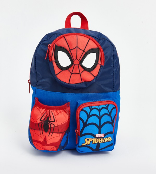 Spiderman Printed Multi-Pocket Backpack