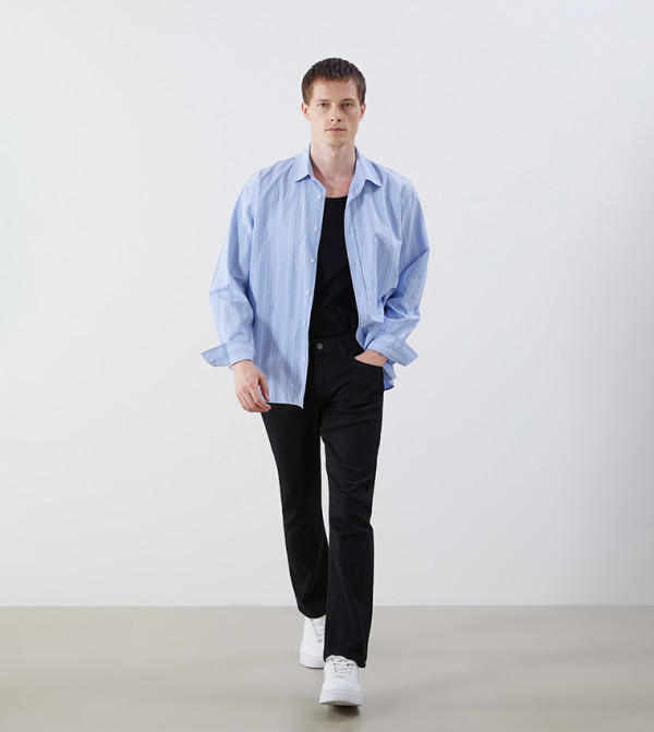 بنطلون جينز رجالي مغسول 779 بقصة عادية