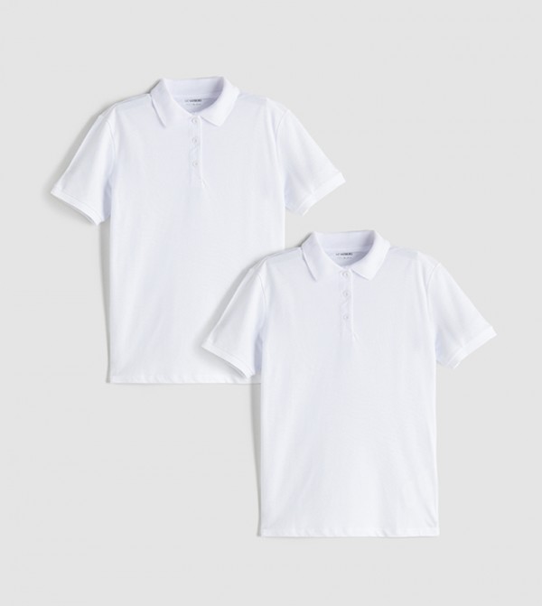 2-Pack Solid Short Sleeves Polo T-Shirts