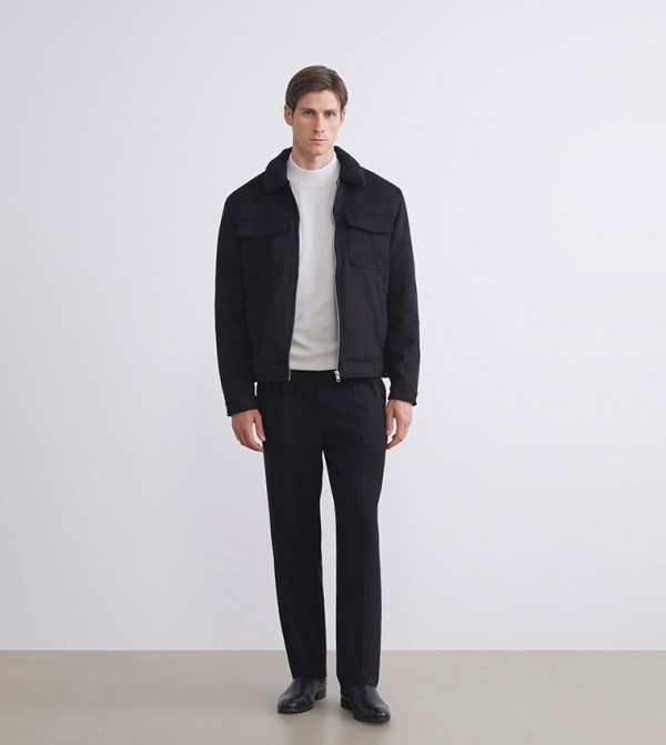 Mid Rise Relaxed Fit Trousers