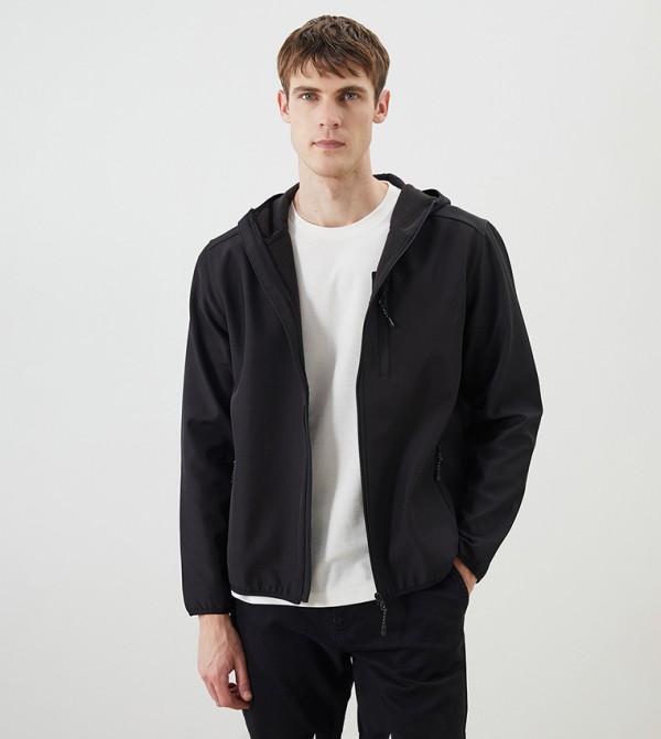 جاكيت سادة كم طويل وهودي 