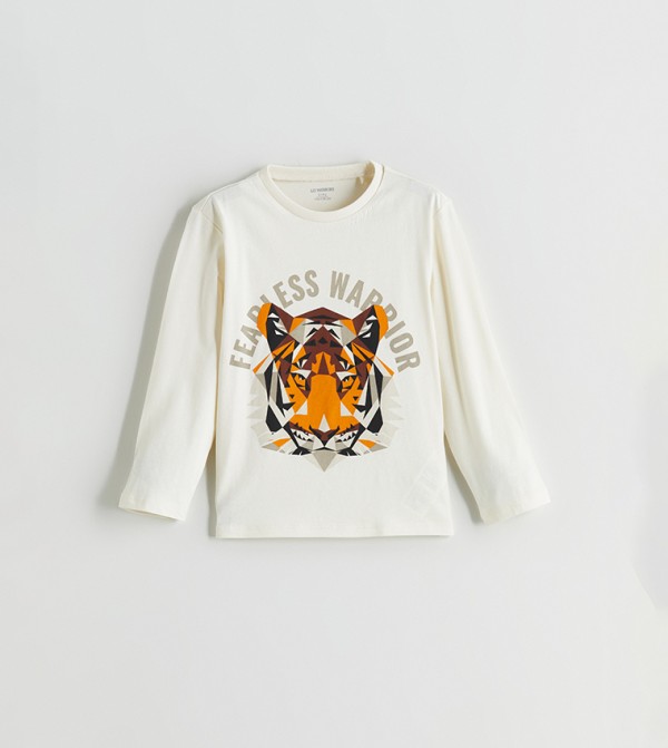 Tiger Printed Crew Neck T-Shirt