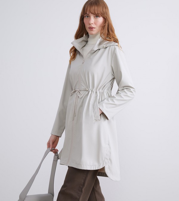 Solid Hooded Raincoat