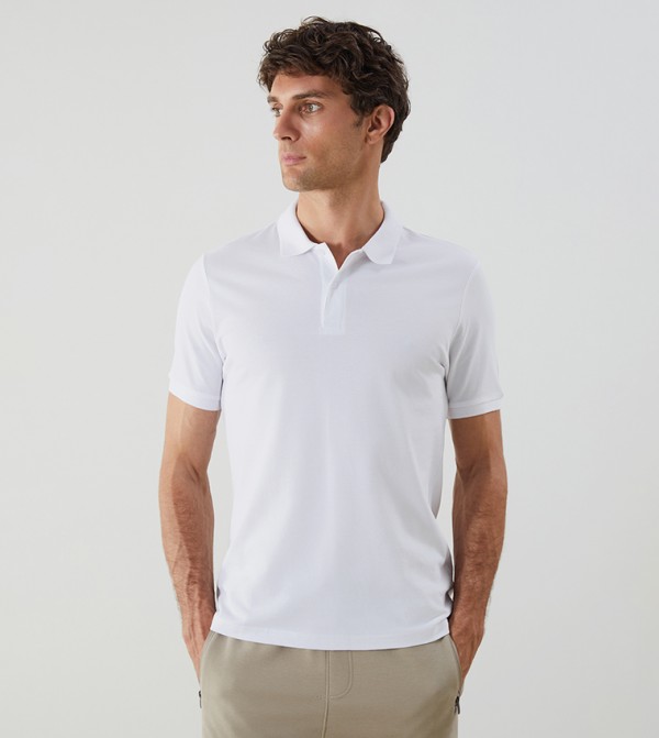 Solid Short Sleeves Pique Polo T-Shirt