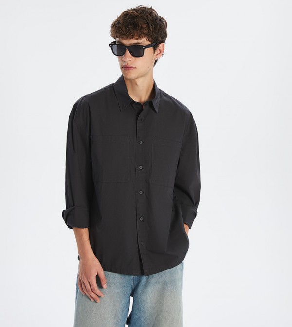 Solid Long Sleeves Casual Shirt