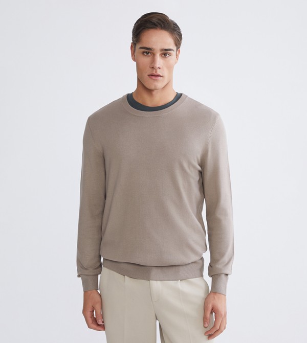CLASSIC Knitted Crew Neck Tricot Sweater