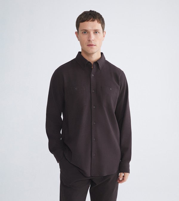 CLASSIC Solid Regular Fit Gabardine Shirt