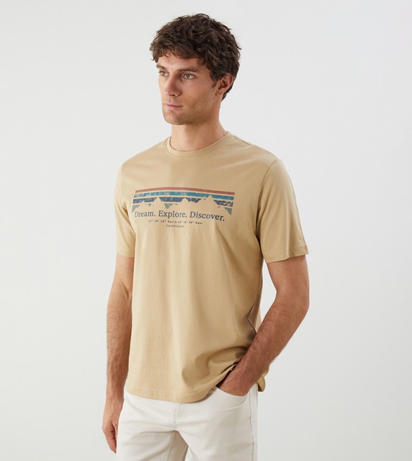 Printed Short Sleeves Casual T-Shirt