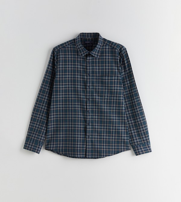 Plaid Long Sleeves Regular Fit Shirt