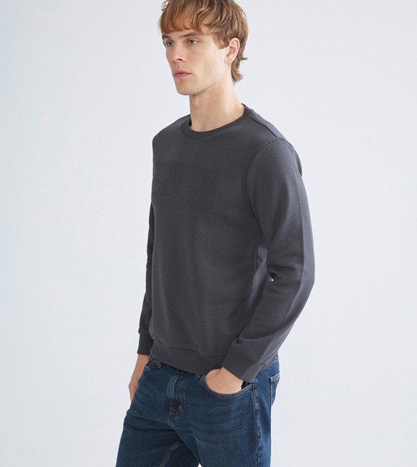 Printed Crew Neck Sweatshirt