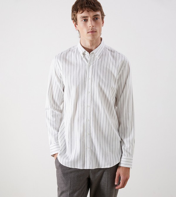 Striped Long Sleeves Woven Shirt