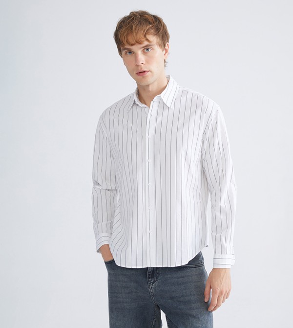 Striped Relaxed Fit Long Sleeves Shirt