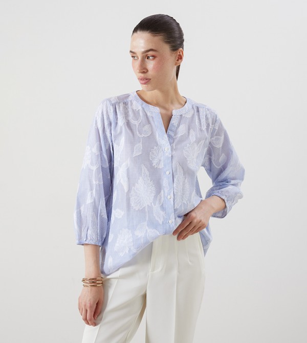 Printed 3/4 Sleeves Top