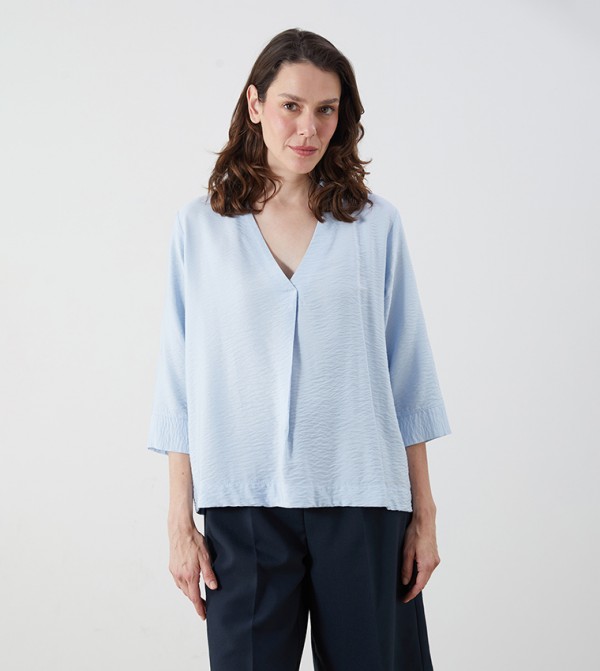 Solid 3/4 Sleeves Top