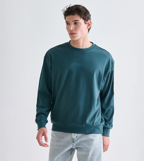 Print Detail Long Sleeves Sweatshirt
