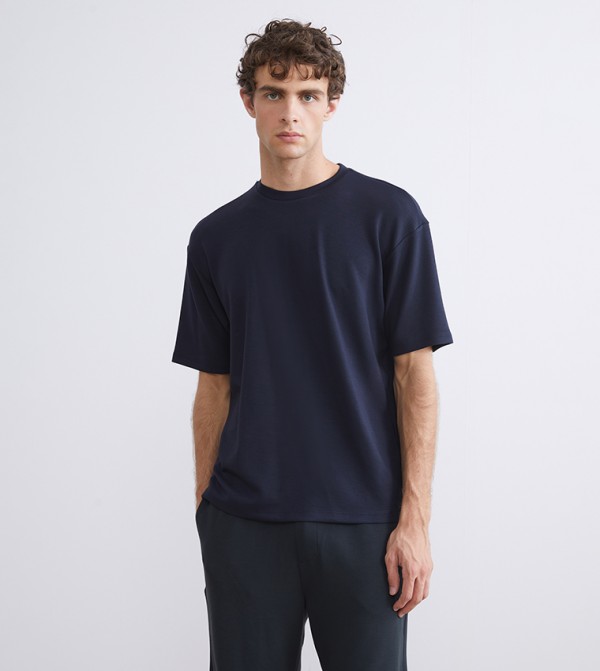 Solid Crew Neck Short Sleeves T-Shirt