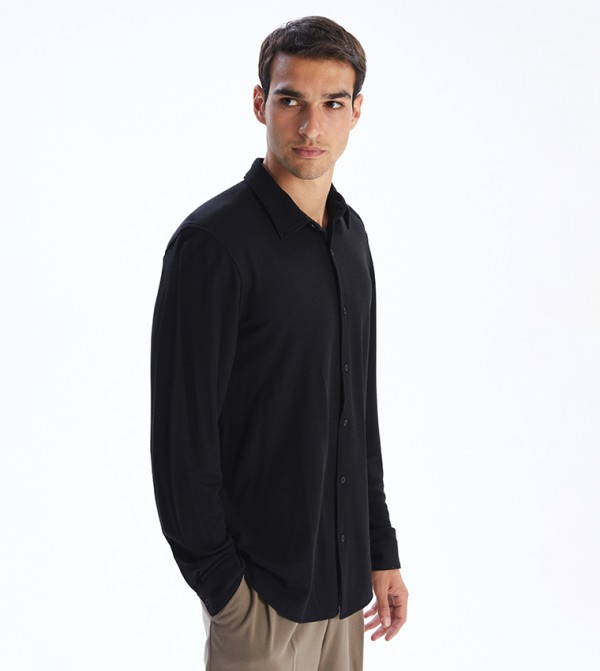 VISION Textured Slim Fit Long Sleeves Shirt