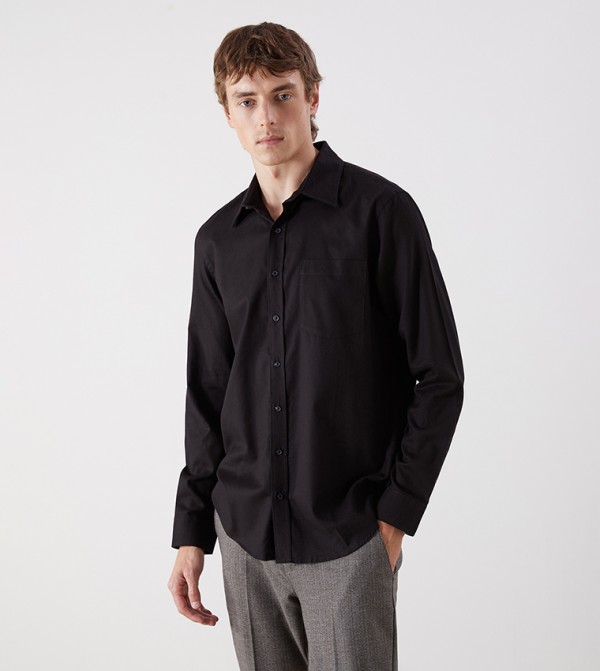 Solid Long Sleeves Casual Shirt