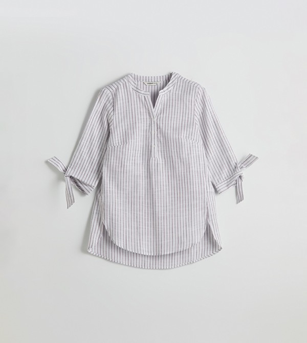 Striped 3/4 Sleeves Top