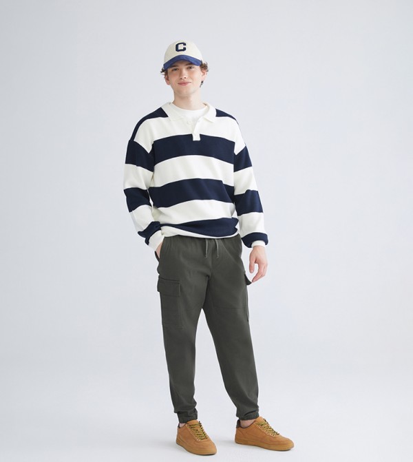 XSIDE Solid Standard Fit Cargo Trousers